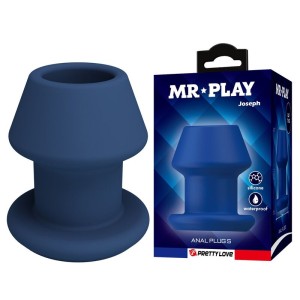 MR PLAY - JACK BLUE PLUG ANALE CAVO IN SILICONE TAGLIA S